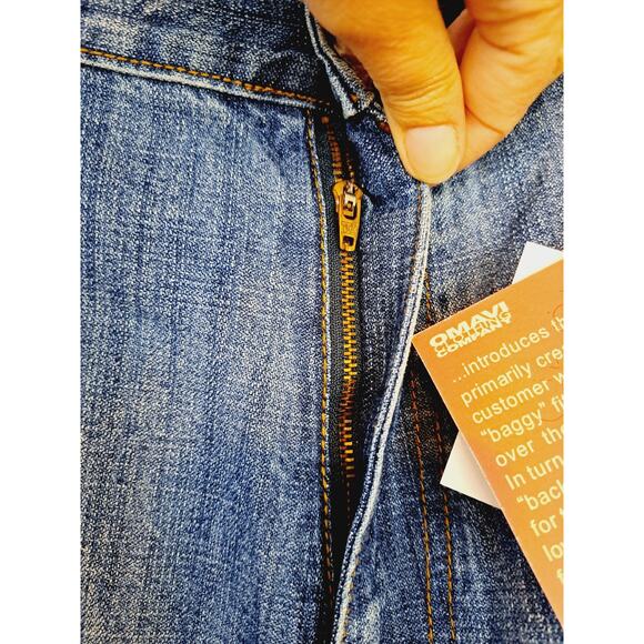 OMAVI NEW! DEADSTOCK! VINTAGE 90'S Baggy Med Wash Jeans Size 36 Streetwear - Picture 9 of 13